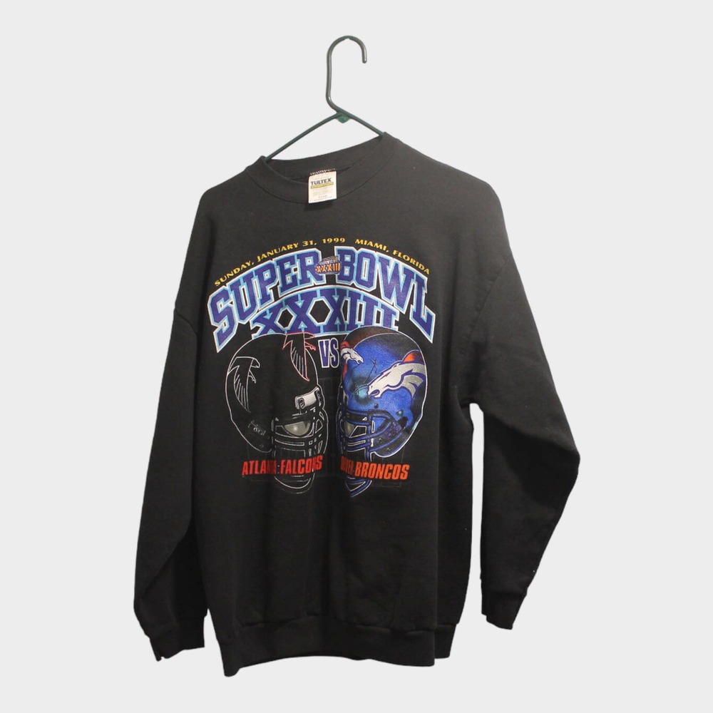 Vintage Superbowl 33 sweatshirt Falcons Broncos